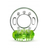 Зеленое эрекционное виброкольцо Arouser Vibrating C-Ring - Blush Novelties - в Сергиевом Посаде купить с доставкой