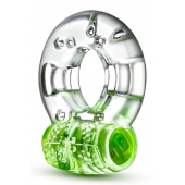Зеленое эрекционное виброкольцо Arouser Vibrating C-Ring - Blush Novelties - в Сергиевом Посаде купить с доставкой