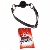 Силиконовый черный кляп-шарик на ремне Black Ballgag - Erotic Fantasy - купить с доставкой в Сергиевом Посаде