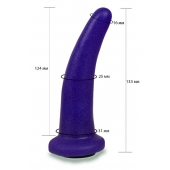 Фиолетовая гладкая изогнутая насадка-плаг - 13,3 см. - LOVETOY (А-Полимер) - купить с доставкой в Сергиевом Посаде