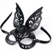 Черная ажурная маска  Зайка  с ушками - Crazy Handmade - купить с доставкой в Сергиевом Посаде