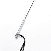 Черный кожаный стек с гладкой ручкой - 55 см. - Crazy Handmade - купить с доставкой в Сергиевом Посаде