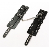 Узорчатые кожаные оковы с регулируемыми ремешками - Crazy Handmade - купить с доставкой в Сергиевом Посаде