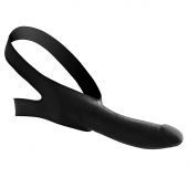 Черный кляп-страпон Masters Mini Face Fuck Strap-On - 14 см. - XR Brands - купить с доставкой в Сергиевом Посаде