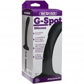 Черная изогнутая насадка Vac-U-Lock G-Spot - 16,5 см. - Doc Johnson - купить с доставкой в Сергиевом Посаде