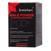 Капсулы для мужчин Erotichard male power с пантогематогеном - 20 капсул (0,370 гр.) - Erotic Hard - купить с доставкой в Сергиевом Посаде