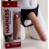 Насадка-фаллос в комплекте с трусиками Harness - 21,6 см. - LOVETOY (А-Полимер) - купить с доставкой в Сергиевом Посаде