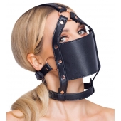 Черный намордник с кляпом-шаром Head Harness With A Gag - Orion - купить с доставкой в Сергиевом Посаде