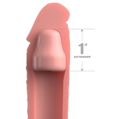 Телесная насадка-удлинитель 1 Inch Silicone X-tension - 17,8 см. - Pipedream - в Сергиевом Посаде купить с доставкой