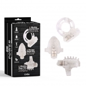 Набор из 3 прозрачных эрекционных колец с вибрацией Teasers Ring Kit - Chisa - в Сергиевом Посаде купить с доставкой