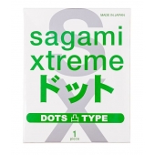 Презерватив Sagami Xtreme Type-E с точками - 1 шт. - Sagami - купить с доставкой в Сергиевом Посаде