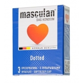 Презервативы с пупырышками Masculan Dotted - 3 шт. - Masculan - купить с доставкой в Сергиевом Посаде