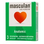 Презервативы анатомической формы Masculan Anatomic - 3 шт. - Masculan - купить с доставкой в Сергиевом Посаде