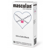 Ультрапрочные презервативы Masculan Ultra Safe Black - 10 шт. - Masculan - купить с доставкой в Сергиевом Посаде