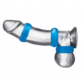 Комплект из трех голубых колец для эрекции 3-Pack Nuts   Bolts Stretch Cock Ring Set - BlueLine - в Сергиевом Посаде купить с доставкой
