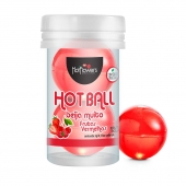 Лубрикант на масляной основе Hot Ball Beija Muito с ароматом ягод (2 шарика по 3 гр.) - HotFlowers - купить с доставкой в Сергиевом Посаде