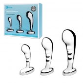 Набор из 3 стальных стимуляторов простаты Stainless Steel P-spot Training Set - b-Vibe - в Сергиевом Посаде купить с доставкой