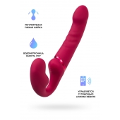 Малиновый безремневой страпон Lapis - 23 см. - Lovense - купить с доставкой в Сергиевом Посаде