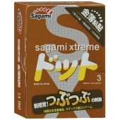 Презервативы Sagami Xtreme FEEL UP с точечной текстурой и линиями прилегания - 3 шт. - Sagami - купить с доставкой в Сергиевом Посаде