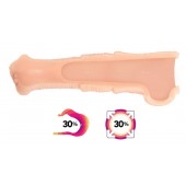 Телесная фантазийная насадка на член Cock Sleeve Size L - KOKOS - в Сергиевом Посаде купить с доставкой