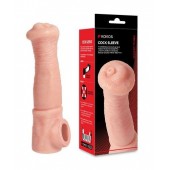 Телесная фантазийная насадка на член Cock Sleeve Size L - KOKOS - в Сергиевом Посаде купить с доставкой