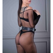 Черный кожаный пояс Sex Game - БДСМ Арсенал - купить с доставкой в Сергиевом Посаде