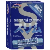 Розовые презервативы Sagami Xtreme FEEL FIT 3D - 3 шт. - Sagami - купить с доставкой в Сергиевом Посаде