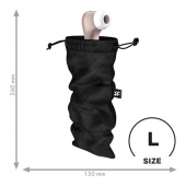 Черный мешочек для хранения игрушек Treasure Bag L - Satisfyer - купить с доставкой в Сергиевом Посаде
