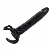 Чёрная насадка-фаллос для двойного проникновения INFLATABLE DILDO SLIM DONG  - 13,5 см. - Toyz4lovers - в Сергиевом Посаде купить с доставкой