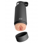 Серый мастурбатор в виде бутылки F*ck Flask - Pipedream - в Сергиевом Посаде купить с доставкой