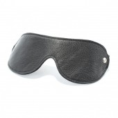 Черная кожаная маска на глаза - БДСМ Арсенал - купить с доставкой в Сергиевом Посаде