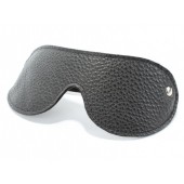 Черная кожаная маска на глаза - БДСМ Арсенал - купить с доставкой в Сергиевом Посаде