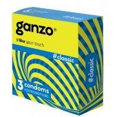 Классические презервативы с обильной смазкой Ganzo Classic - 3 шт. - Ganzo - купить с доставкой в Сергиевом Посаде