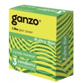 Ультратонкие презервативы Ganzo Ultra thin - 3 шт. - Ganzo - купить с доставкой в Сергиевом Посаде