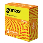 Ароматизированные презервативы Ganzo Juice - 3 шт. - Ganzo - купить с доставкой в Сергиевом Посаде