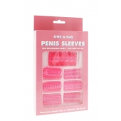 Набор из 7 розовых насадок на пенис ONE-A-DAY PENIS SLEEVES PINK - Seven Creations - в Сергиевом Посаде купить с доставкой