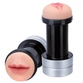Двусторонний мастурбатор REALSTUFF 2 IN 1 HUMMER MOUTH   VAGINA - ротик и вагина - Dream Toys - в Сергиевом Посаде купить с доставкой