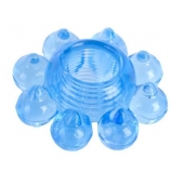 Голубая гелевая насадка-цветок - Toyfa Basic - в Сергиевом Посаде купить с доставкой
