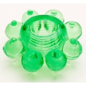 Зеленое эрекционное кольцо-цветок - Toyfa Basic - в Сергиевом Посаде купить с доставкой