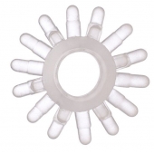 Прозрачное гелевое эрекционное кольцо с шипиками - Toyfa Basic - в Сергиевом Посаде купить с доставкой