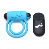 Голубое эрекционное виброкольцо 28X Remote Control Vibrating Cock Ring   Bullet - XR Brands - в Сергиевом Посаде купить с доставкой