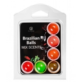 Набор из 6 шариков с ароматизированными массажными маслами Brazilian Balls - Secret Play - купить с доставкой в Сергиевом Посаде