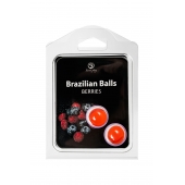 Набор из 2 шариков с массажным маслом Brazilian Balls с ароматом ягод - Secret Play - купить с доставкой в Сергиевом Посаде