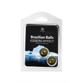 Набор из 2 шариков с массажным маслом Brazilian Balls с ледяным эффектом - Secret Play - купить с доставкой в Сергиевом Посаде