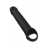 Черная насадка-удлинитель с вибрацией Vibrating Extender With Remote - Dream Toys - в Сергиевом Посаде купить с доставкой