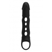 Черная насадка-удлинитель Vibrating Extender With Remote с вибрацией - Dream Toys - в Сергиевом Посаде купить с доставкой