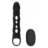 Черная насадка-удлинитель Vibrating Extender With Remote с вибрацией - Dream Toys - в Сергиевом Посаде купить с доставкой