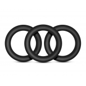 Набор из 3 черных эрекционных колец Black Small Penis Rings - Blush Novelties - в Сергиевом Посаде купить с доставкой