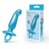 Голубая анальная пробка для массажа простаты Hither Silicone Prostate Plug - 14,3 см. - b-Vibe - в Сергиевом Посаде купить с доставкой