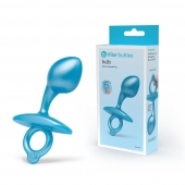 Голубая анальная пробка для массажа простаты Bulb Silicone Prostate Plug - 10,7 см. - b-Vibe - в Сергиевом Посаде купить с доставкой